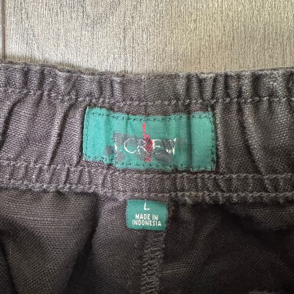 J.Crew 5.5'' Pier Short Men L Dark Gray Cotton-Linen blend Elastic Waist Zip Fly - Picture 4 of 8